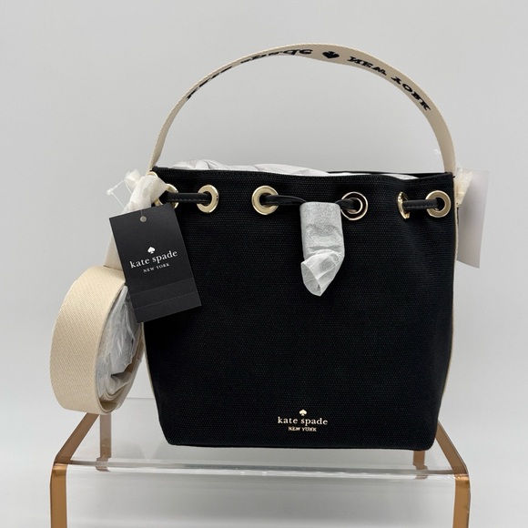 kate spade Handbags - Kate Spade Kip Canvas Bucket Bag Black